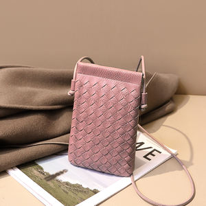 <span class=keywords><strong>Mini</strong></span> sac tressé téléphone porte-monnaie mode simple petit sac à main sac à bandoulière femme décontracté polyvalent diagonale sac à bandoulière - Product Image 5
