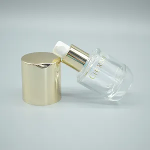 Высококачественная косметическая упаковка, прозрачная маленькая бутылка для лосьона, 30 мл, стеклянные матовые пустые бутылки для жидкого тонального крема