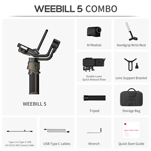 Estabilizador de Cámara Zhiyun Weebill 5 con Empuñadura Integrada, 3 Ejes, Carga Útil de 3 kg para Cámaras DSLR y Sin Espejo - Product Image 5