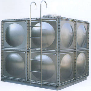 Tanque de Armazenamento de Água e Fogo em Aço Inoxidável Grande, Quadrado, Reforçado, 304, Isolado, Tanque de Armazenamento de Água Combinado - Product Image 1