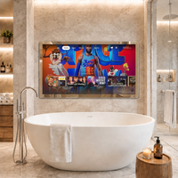 Televisor Inteligente con Espejo de 55 Pulgadas, 4K Ultra HD LED, 500cd/ Alto Brillo, Android TV con Control por Voz de Google Integrado para Baño