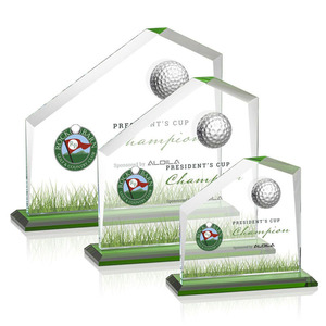 Trofeo de cristal con forma de pelota de golf, grabado con láser, premio de vidrio para torneo corporativo de golf, regalo. - Product Image 4