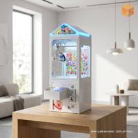 ZDYS Mini machine à griffes de table multi-langues à monnayeur, corps entièrement métallique, verre anti-rayures, compteur de pièces, durable