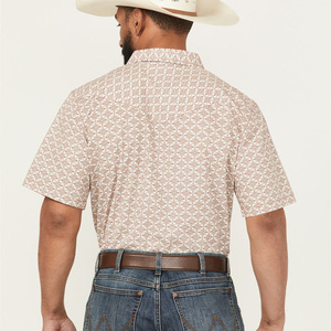 Custom Short Sleeve Wholesale Digital Floral Printing <strong>Men's</strong> Fishing Hiking <strong>Shirt</strong> Cowboy <strong>Shirts</strong> With Pearl Snaps and <strong>Western</strong> - Product Image 4