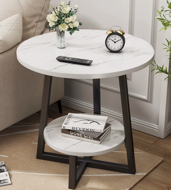 Luxury Small Round Coffee Table for Guest Dining Room, Living Room, Bedroom, and Outdoor Spaces
