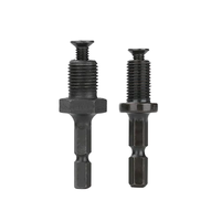 Adaptateur de mandrin de perceuse à tige hexagonale de 1/4 po vers embouts à filetage mâle de 1/2 po et 3/8 po, convertisseur à changement rapide