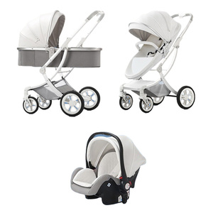 รถเข็นเด็กแบบปรับได้ 3 in 1 น้ำหนักเบา พับเก็บได้อเนกประสงค์ พร้อมคาร์ซีทสำหรับการเดินทาง - Product Image 6