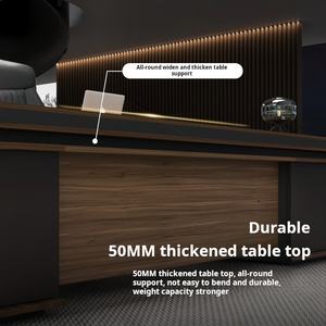 โต๊ะทำงานหรูหรา ดีไซน์ทันสมัย สำหรับผู้บริหาร โต๊ะผู้บริหาร โต๊ะทำงานพร้อมเก้าอี้ คุณภาพสูง - Product Image 4