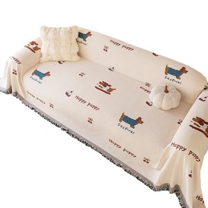 Creamy Cartoon Puppy Plush <b>Sofa</b> Cover 145-185CM Full Cover Modular <b>Sofa</b> Cushion Living Room Decor - Product Image 5