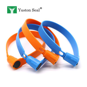 Sceau de sécurité fixe en plastique <span class=keywords><strong>Yuston</strong></span> YTPS508 200 mm, inviolable, à usage unique, à serrage progressif, avec logo personnalisé gravé au laser et code QR - Product Image 1