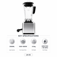 Penjualan Terlaris Mixer Kecepatan Tinggi Komersial Pembuat Smoothie Es Blender Pengolah Makanan dan Juicer
