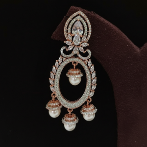 Boucles d'oreilles fantaisie CZ avec perle Zircon Spark boucles d'oreilles fantaisie femmes boucles d'oreilles pour fête porter des accessoires de mode avec pierre Zircon - Product Image 1