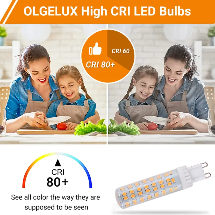 ประเทศจีนผู้ผลิต G9หลอดไฟ LED 360มุมลำแสงไม่มีการสั่นไหว AC120V 8W 880lm