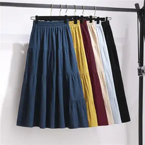 Manufacturer summer elegant casual high waist plus size womens skirts formal skirts designs midi skirts for girls