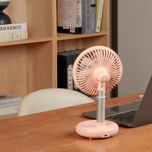 2024 sinh viên mới ký túc xá có thể thu vào tự động lắc đầu quạt máy tính để bàn sạc USB phòng ngủ di động có thể điều chỉnh góc quạt - Product Image 6