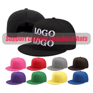Topi grosir kustom topi bisbol 6 Panel topi NY topi Snapback asli gaya Hip Hop dengan Logo bordir topi olahraga katun