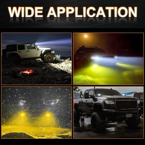 ओवोव 3 इंच की एलईडी लाइट डुअल रंग सफेद एम्बर, 12 वी डीसी 40 डब्ल्यू ऑफ रोड ड्राइविंग डिच लाइट स्पॉट बीम यूटव ट्रक के लिए - Product Image 3