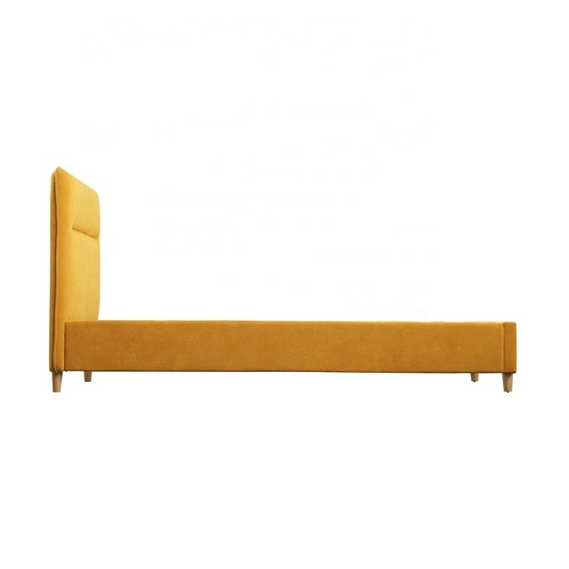 Upholstered Platform Bed Frame / Mattress Foundation / Wood Slat Support / No Box Spring Needed / Easy Assembly  King