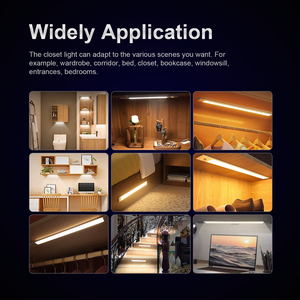 Tira de luz Led con <span class=keywords><strong>Sensor</strong></span> de movimiento humano para cocina interior moderna, luz Led para armario, luz para armario con longitud Flexible - Product Image 6