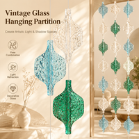 Décoration suspendue en verre gourd coloré moderne, écran modulaire pour restaurant de luxe, bar et hall d'hôtel, décoration artistique intérieure