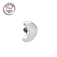 Anclaje Dérmico de Titanio Zirconio M1.2 ASTM F136 para Piercing, Joyería Hipoalergénica para Clavícula y Piel G23