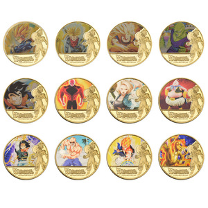 Monedas <span class=keywords><strong>de</strong></span> Oro Clásicas <span class=keywords><strong>de</strong></span> Anime Japonés Dragon Ball, Monedas Conmemorativas <span class=keywords><strong>de</strong></span> Metal <span class=keywords><strong>de</strong></span> Goku, Monedas <span class=keywords><strong>de</strong></span> Dragon Ball Coleccionables, Regalo - Product Image 1