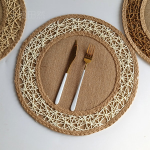 Mantel individual tejido combinable <span class=keywords><strong>para</strong></span> comedores, alfombrilla resistente al calor, posavasos creativo <span class=keywords><strong>para</strong></span> decoración del hogar en restaurantes occidentales - Product Image 3