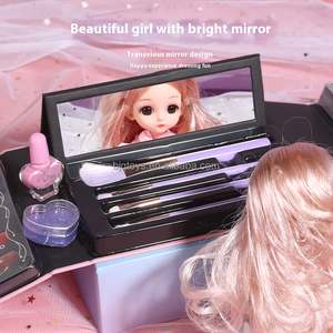 BJQ per bambini in plastica per fingere di giocare per il trucco portatile portatile scatola di cosmetici per il gioco di bellezza <span class=keywords><strong>delle</strong></span> ragazze - Product Image 6