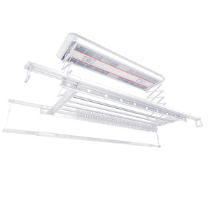 Smart <b>Ceiling</b> Clothes Drying Rack With Heating Foldable Metal Design For Indoor Use - Product Image 3