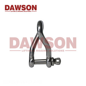 Dawson thép không gỉ Twist <span class=keywords><strong>D</strong></span> còng <span class=keywords><strong>d</strong></span>ưới, aisi304 SS316 vít pin Xoắn còng - Product Image 1