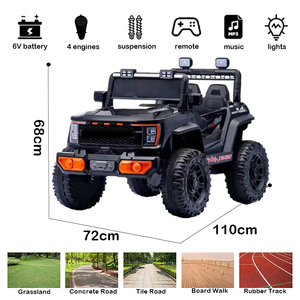 Battery Powered 2-Seater 4-<b>Wheel</b> <b>Plastic</b> for 2 to 4 Years Unisex Kids - Product Image 2
