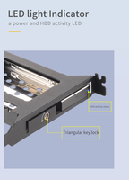Adattatore PCI a SATA 2.5\" Hot-Swap |   Design senza vassoio in alluminio |   Dissipazione del calore migliorata |   Compatibile con SSD/HDD