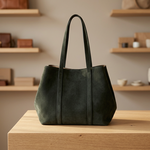 Bolsos de Mano de Cuero Genuino con Cremallera, Impermeables, de Gran Capacidad, Ligeros, Estilo Occidental de Lujo para Damas - Product Image 1
