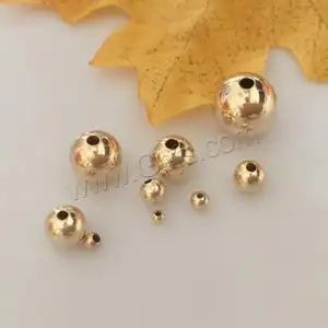 beads,hot sale diy jewelry gold filled beads Seamless beads Round size 2mm 2.5mm 3mm 4mm 5mm 6mm 7mm 8mm 10 mm 1033115