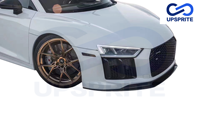 Kit carrosserie de luxe en fibre de carbone sèche de style V pour Audi R8 : Lame avant, diffuseur arrière et spoiler