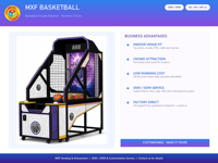 Jeu de basket-ball Arcade Hoops à monnayeur avec chronomètre de score pour centre commercial FEC