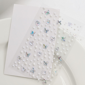 Adesivo Temporaneo per Viso a Forma di Stella Marina 3D Colorata con Diamanti, Perle Glitterate Rotonde, Decorazione per Occhi e Viso Fai-da-Te - Product Image 6