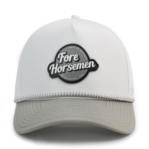 Cappellino da Baseball Veracap HN10 a 5 Pannelli Impermeabile con Fori Tagliati al Laser per Uomo e Donna, <span class=keywords><strong>Cappello</strong></span> da Golf con Corda e Logo Personalizzato in PVC - Product Image 3