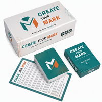Impression personnalisée de jeu de cartes de poker, papier de haute qualité, boîte avec couvercle et base, design brodé