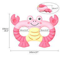 Bouée de natation en forme de crabe mignonne, écologique en PVC, pour maman et bébé, double bouée de natation pour enfants, flotteur de piscine gonflable