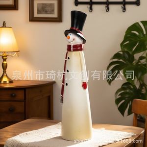 <b>Red</b> <b>Scarf</b> Snowman Resin Ornament Christmas Decor For Living Room Entryway Garden Patio Decoration - Product Image 4