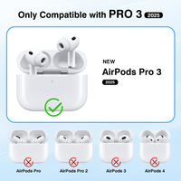 Embouts d'écouteurs en silicone de remplacement de qualité supérieure, super confortables, meilleure réduction du bruit, tailles S, M, L, 3 paires, pour Airpods Pro 3 2025