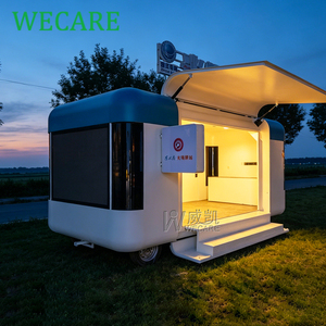 WECARE Nuevo Diseño Moderno Remolque <span class=keywords><strong>de</strong></span> Comida Móvil para Café, Cerveza, Bebidas, Comida, Pollo Asado, Totalmente Equipado como Restaurante - Product Image 1