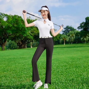 In Stock Polo da Golf da donna e Set di pantaloni nuovo Design cotone sportivo abbigliamento Polo bianco t-Shirt traspirante per l'estate - Product Image 1