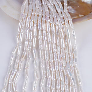 Perles baroques longues de 5-6 mm, semi-finies, pour collier DIY, fournies directement par le fabricant - Product Image 2