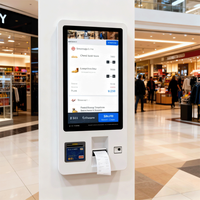 Kiosque de paiement ATM multifonctionnel autonome sous Android pour banques, avec dépôt d'espèces, en plastique