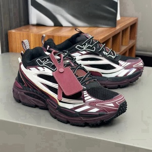 2026 New Premium Silver Grey Chunky Sneakers Mesh Panel Retro Techwear Thick Sole Casual <b>Trainers</b> - Product Image 5