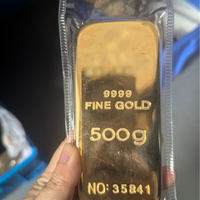 Offre Spéciale Suisse Barre Métallique Non Magnétique 1000g 1kg Or Fin 999 Suisse Cadeau Porte-Bonheur Barre en Laiton Plaqué Or de Haute Qualité Lingot