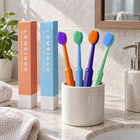 Brosse à dents à tête large en gros OEM & ODM à poils souples pour soins dentaires manuels, nettoyage en profondeur pour adultes, dents de sagesse et outil de nettoyage pour appareils dentaires