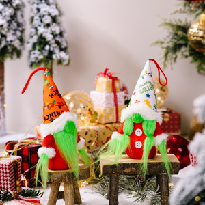 Luz colgante de <span class=keywords><strong>Grinch</strong></span> de Navidad en forma de Papá Noel, muñeco enano sin rostro pequeño, juguete para decoraciones de fiesta, nueva categoría de producto - Product Image 5